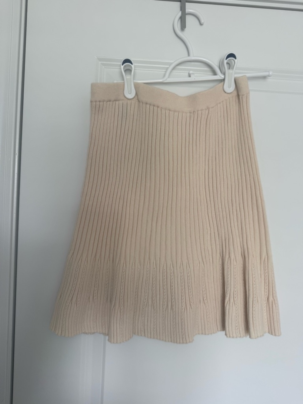 Universal Thread Cream Ribbed Knit Flared Tunic - Picture 2 of 3